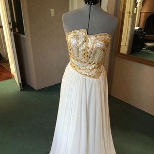 White evening dress